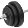 Barbell and dumbbell set with 90 kg of weights by vidaXL, free weight - Ref: Foro24-3145029, Price: 221,90 €, Discount: %