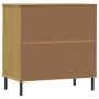 OSLO sideboard with 3 drawers solid brown wood 77x40x79.5 cm by vidaXL, Drawers - Ref: Foro24-350979, Price: 110,45 €, Discou...