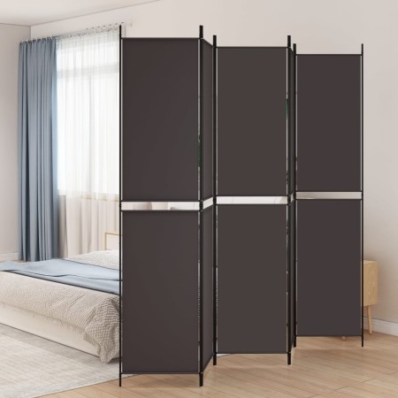 5-panel brown fabric room divider 250x220 cm by vidaXL, Room dividers - Ref: Foro24-350251, Price: 45,73 €, Discount: %