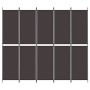 5-panel brown fabric room divider 250x220 cm by vidaXL, Room dividers - Ref: Foro24-350251, Price: 45,73 €, Discount: %