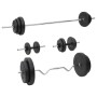 Juego de barras y mancuernas con discos 90 kg de vidaXL, Peso libre - Ref: Foro24-3145030, Precio: 241,81 €, Descuento: %