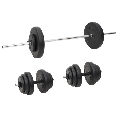 Juego de barras y mancuernas con discos 60 kg de vidaXL, Peso libre - Ref: Foro24-3145024, Precio: 133,72 €, Descuento: %