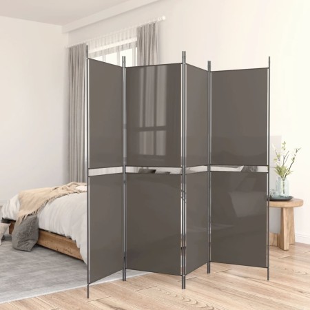 Divider screen with 5 anthracite gray fabric panels 250x220 cm by vidaXL, Room dividers - Ref: Foro24-350252, Price: 38,91 €,...