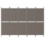 Divider screen with 5 anthracite gray fabric panels 250x220 cm by vidaXL, Room dividers - Ref: Foro24-350252, Price: 38,91 €,...