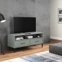 Mueble de TV con patas de metal OSLO madera maciza pino gris de vidaXL, Muebles TV - Ref: Foro24-351025, Precio: 69,28 €, Des...