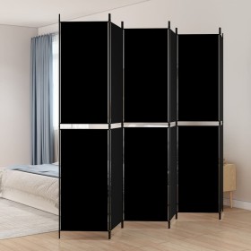 Divider screen with 6 black fabric panels 300x220 cm by vidaXL, Room dividers - Ref: Foro24-350257, Price: 44,99 €, Discount: %