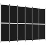 Biombo divisor de 6 paneles de tela negro 300x220 cm de vidaXL, Divisores de ambientes - Ref: Foro24-350257, Precio: 44,99 €,...