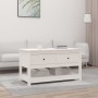 Mesa de centro de madera maciza de pino blanca 102x49x55 cm de vidaXL, Mesas de centro - Ref: Foro24-820922, Precio: 138,67 €...