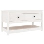 Mesa de centro de madera maciza de pino blanca 102x49x55 cm de vidaXL, Mesas de centro - Ref: Foro24-820922, Precio: 138,99 €...