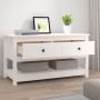 Mesa de centro de madera maciza de pino blanca 102x49x55 cm de vidaXL, Mesas de centro - Ref: Foro24-820922, Precio: 138,99 €...