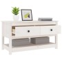 Mesa de centro de madera maciza de pino blanca 102x49x55 cm de vidaXL, Mesas de centro - Ref: Foro24-820922, Precio: 138,99 €...