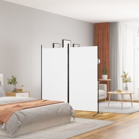 Divider screen with 2 white fabric panels 175x180 cm by vidaXL, Room dividers - Ref: Foro24-350258, Price: 35,24 €, Discount: %