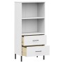 OSLO bookcase with 2 drawers solid wood white 60x35x128.5 cm by vidaXL, Bookcases and shelves - Ref: Foro24-351011, Price: 12...