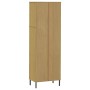 Bookcase with 2 drawers OSLO solid brown wood 60x35x180 cm by vidaXL, Bookcases and shelves - Ref: Foro24-351006, Price: 181,...