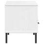 TV cabinet with metal legs OSLO solid white pine wood by vidaXL, TV Furniture - Ref: Foro24-351026, Price: 69,28 €, Discount: %