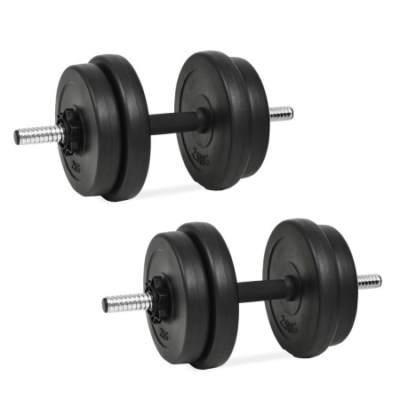 Mancuernas con discos 40 kg de vidaXL, Peso libre - Ref: Foro24-3145016, Precio: 92,21 €, Descuento: %