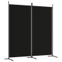 Biombo divisor de 2 paneles de tela negro 175x180 cm de vidaXL, Divisores de ambientes - Ref: Foro24-350261, Precio: 35,24 €,...