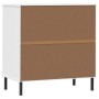 OSLO solid wood sideboard with 3 drawers in white, 77x40x79.5 cm by vidaXL, Drawers - Ref: Foro24-350981, Price: 136,81 €, Di...