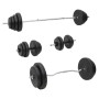 Set of bars and dumbbells with plates 120 kg by vidaXL, free weight - Ref: Foro24-3145031, Price: 345,55 €, Discount: %