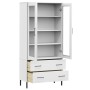 OSLO bookcase metal legs solid wood white 85x35x172.5cm by vidaXL, Bookcases and shelves - Ref: Foro24-350993, Price: 311,15 ...