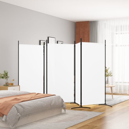 5-panel white fabric room divider screen 433x180 cm by vidaXL, Room dividers - Ref: Foro24-350266, Price: 57,95 €, Discount: %