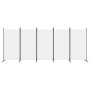 5-panel white fabric room divider screen 433x180 cm by vidaXL, Room dividers - Ref: Foro24-350266, Price: 57,95 €, Discount: %