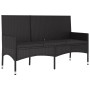 Garden set with cushions 4 pieces black synthetic rattan by vidaXL, Garden sets - Ref: Foro24-319506, Price: 197,71 €, Discou...