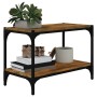 TV stand made of smoked oak plywood and steel, measuring 60x33x41 cm. by vidaXL, TV Furniture - Ref: Foro24-819319, Price: 36...