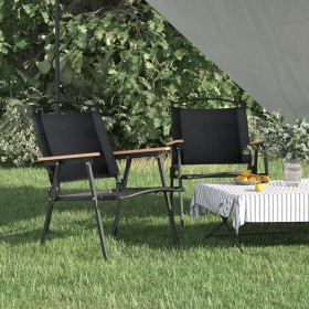 Campingstühle 2 Stück Oxford Stoff schwarz 54x55x78 cm von vidaXL, Gartenstühle - Ref: Foro24-319485, Preis: 92,26 €, Rabatt: %