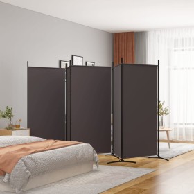 Divider screen with 5 brown fabric panels 433x180 cm by vidaXL, Room dividers - Ref: Foro24-350267, Price: 62,64 €, Discount: %