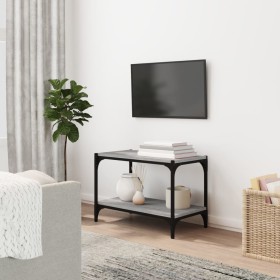 Sonoma gray plywood and steel TV cabinet 60x33x41 cm by vidaXL, TV Furniture - Ref: Foro24-819320, Price: 32,99 €, Discount: %