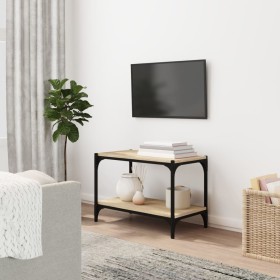 Sonoma oak plywood and steel TV cabinet 60x33x41 cm by vidaXL, TV Furniture - Ref: Foro24-819318, Price: 36,12 €, Discount: %