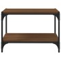 Brown oak plywood and steel TV cabinet 60x33x41 cm by vidaXL, TV Furniture - Ref: Foro24-819321, Price: 27,56 €, Discount: %