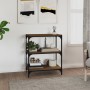 Brown oak plywood and steel shelf 60x33x70.5 cm by vidaXL, Bookcases and shelves - Ref: Foro24-819326, Price: 39,88 €, Discou...