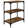 Brown oak plywood and steel shelf 60x33x70.5 cm by vidaXL, Bookcases and shelves - Ref: Foro24-819326, Price: 39,88 €, Discou...