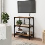 Brown oak plywood and steel shelf 60x33x70.5 cm by vidaXL, Bookcases and shelves - Ref: Foro24-819326, Price: 39,88 €, Discou...