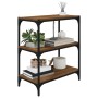 Brown oak plywood and steel shelf 60x33x70.5 cm by vidaXL, Bookcases and shelves - Ref: Foro24-819326, Price: 39,88 €, Discou...