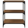 Brown oak plywood and steel shelf 60x33x70.5 cm by vidaXL, Bookcases and shelves - Ref: Foro24-819326, Price: 39,88 €, Discou...