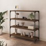 Brown oak plywood and steel shelving 100x33x100 cm by vidaXL, Bookcases and shelves - Ref: Foro24-819361, Price: 80,16 €, Dis...