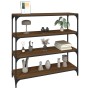 Brown oak plywood and steel shelving 100x33x100 cm by vidaXL, Bookcases and shelves - Ref: Foro24-819361, Price: 80,16 €, Dis...