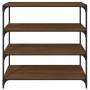 Regal aus braunem Eichensperrholz und Stahl, 100 x 33 x 100 cm von vidaXL, Bücherregale und Regale - Ref: Foro24-819361, Prei...