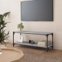 TV-Möbel Sperrholz und Sonoma grauer Stahl 100x33x41 cm von vidaXL, TV-Möbel - Ref: Foro24-819350, Preis: 40,04 €, Rabatt: %