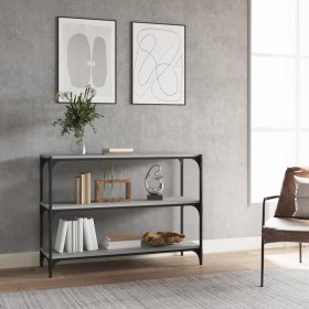 Sonoma gray plywood and steel shelving 100x33x70.5 cm by vidaXL, Bookcases and shelves - Ref: Foro24-819355, Price: 58,99 €, ...