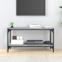 Sonoma gray plywood and steel TV cabinet 80x33x41 cm by vidaXL, TV Furniture - Ref: Foro24-819335, Price: 51,07 €, Discount: %