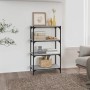 Sonoma gray plywood and steel shelving 60x33x100 cm by vidaXL, Bookcases and shelves - Ref: Foro24-819330, Price: 52,09 €, Di...