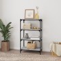 Sonoma gray plywood and steel shelving 60x33x100 cm by vidaXL, Bookcases and shelves - Ref: Foro24-819330, Price: 52,09 €, Di...