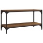 Brown oak plywood and steel TV cabinet 80x33x41 cm by vidaXL, TV Furniture - Ref: Foro24-819336, Price: 41,71 €, Discount: %