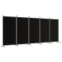 Divider screen with 5 black fabric panels 433x180 cm by vidaXL, Room dividers - Ref: Foro24-350269, Price: 80,10 €, Discount: %