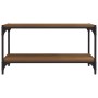 Brown oak plywood and steel TV cabinet 80x33x41 cm by vidaXL, TV Furniture - Ref: Foro24-819336, Price: 41,71 €, Discount: %