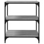 Plywood and gray Sonoma steel shelf 60x33x70.5 cm by vidaXL, Bookcases and shelves - Ref: Foro24-819325, Price: 44,19 €, Disc...